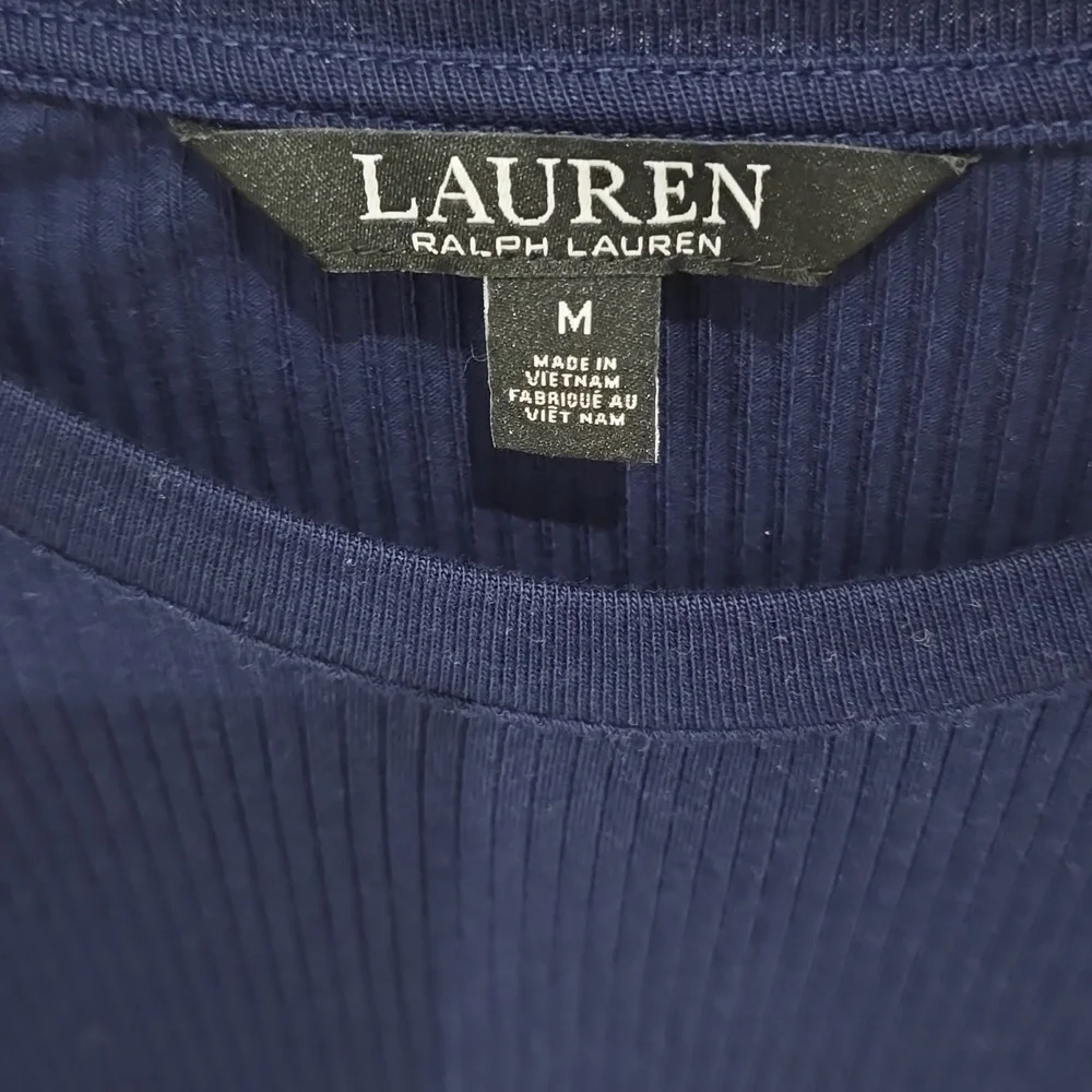 Ralph Lauren Navy Blue Long Sleeve Ribbed Gold Buttons Womens - Picture 8 of 8